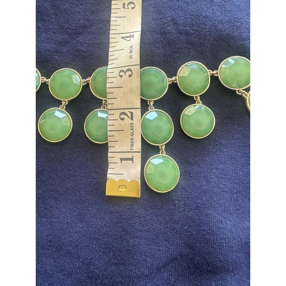 Banana‎ Republic Statement Necklace Faceted Stones Gold Tone Adjustable Chain 21